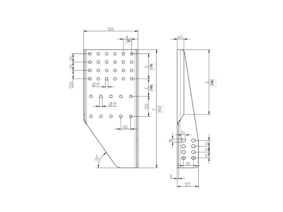Plattensatz SPU 50 hor. 100 vert. - Rockinger ROE75090 Actros