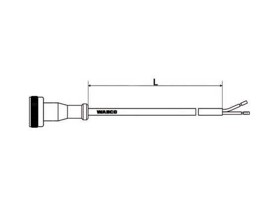 Kabel für Magnetventil Kostal M27x1 2-adrig - Wabco 4495211500