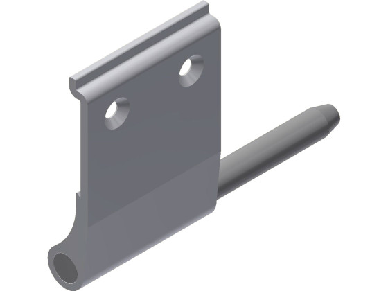 Alu-Scharnier R 180/90mm m/Zapfen für 353032