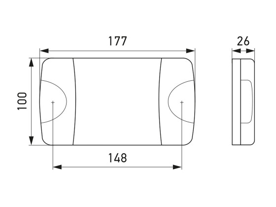 DuraLED-S Tåkelykt. 12/24V. ADR