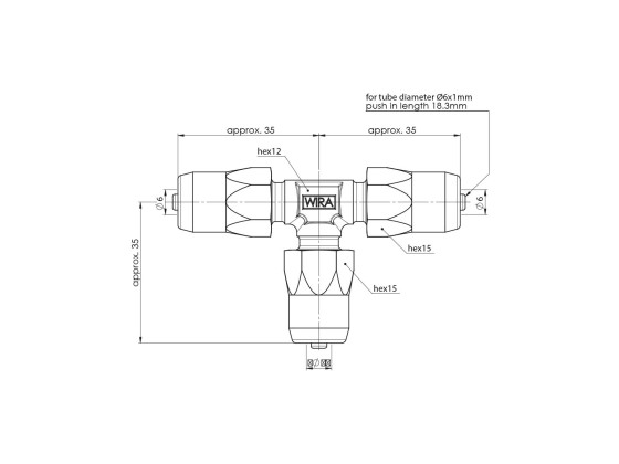 T-Verschraub.  ø6-ø6-ø6