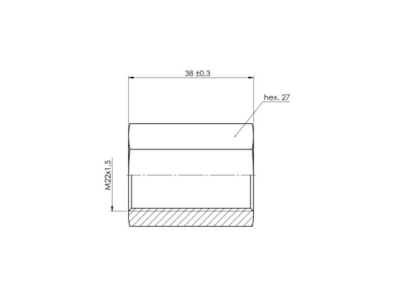 Muffen M22x1,5 - WIRA 460 2238 2