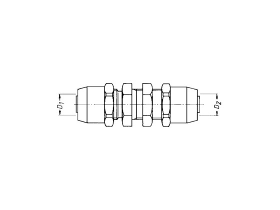 Gerade Schottsteckverbindung ø8ø8 Rohr - WIRA 315 0808 2