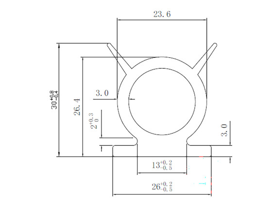 Gummiprofil mit Lippen 25m
