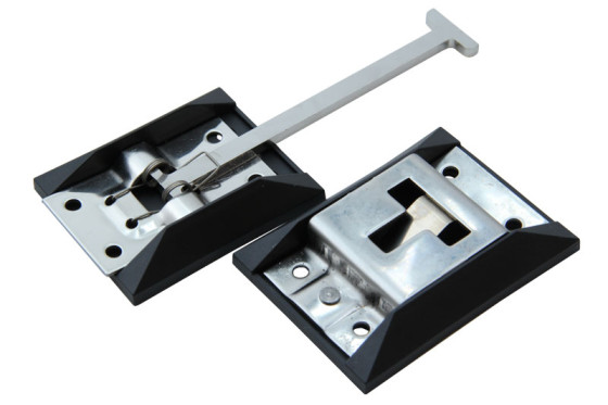 Dørholdersæt rustfri arm 120mm, m/plast