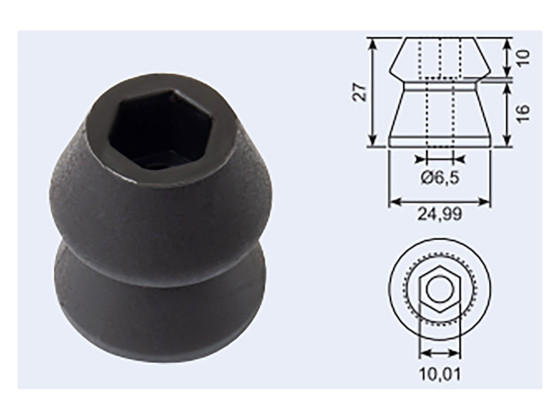 Türfeststellerset PVC Männlicher & weiblicher Teil