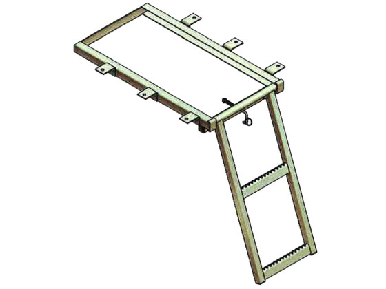 Ausziehleiter 2 Tritten B350xH620xT650mm galv - 3322