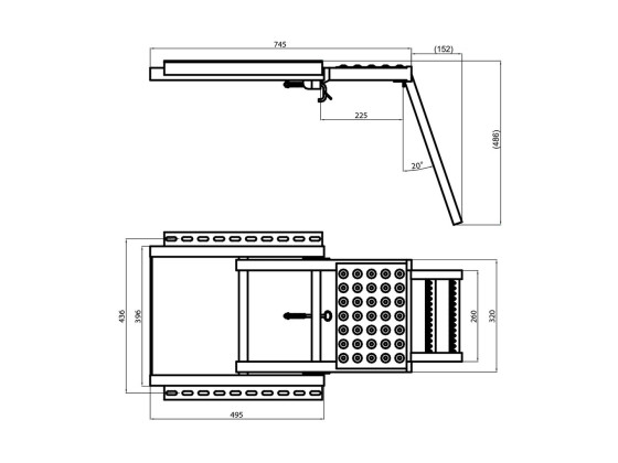 Leiter m/Erweiterung und 2 Tritten verzinkt