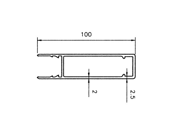 Oberprofil 100mm 7.500mm - B1002