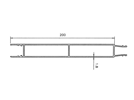 Zwischenprofil 200mm / 5m - B1010