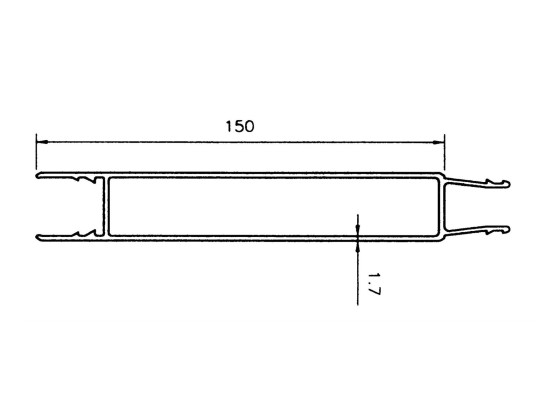 Zwischenprofil 150mm / 2,5m - B101225