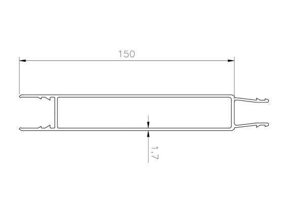 Zwischenprofil 25x150mm 7.500mm anod - B1012