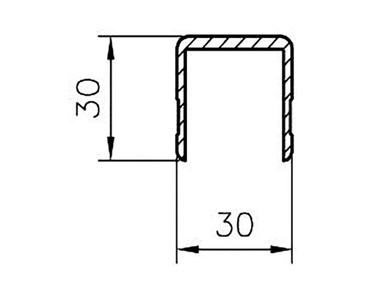 U-Profil 6m anod. - B1033