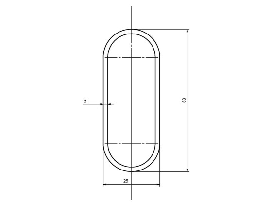 Zurrprofil Alu. 63x25 7,5m anod. - A2269