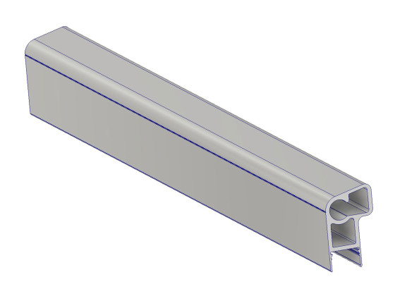 Oberprofil 6500 x 100 x 40 mm, fortgesetzt