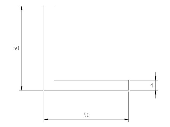 Winkelprofil 50x50x4 - 6.000mm - A1693