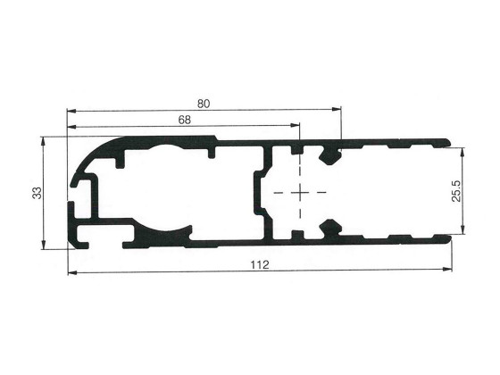 Tuer profil 25mm, roh, 5340mm