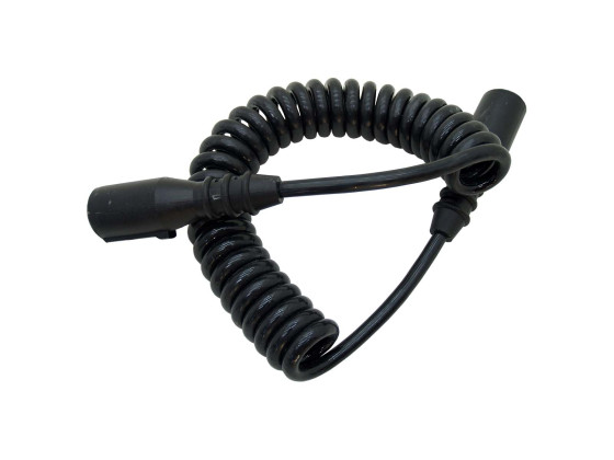 El kabel spiral 7 polet 24V med hun stik - Max arbejdslængde 3,5 meter