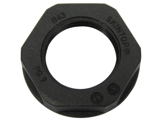 Møtrik i plast for PG9 - PGP9