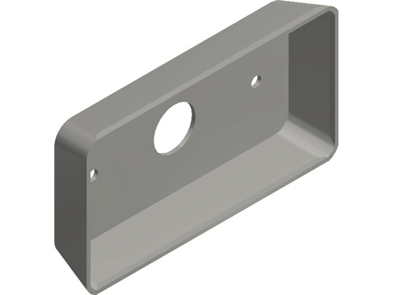 Indbygningsskål for sidemark. 2 mm alu(Vet)