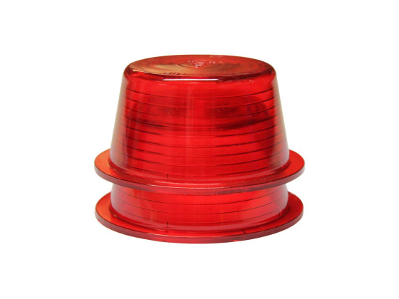 Glas rødt for slingrelygte - Ø72mm, højde 34mm