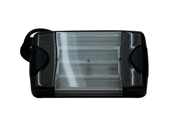 Baglygte, DURA-LED blinklys - 9V/33V. 177x100x31 mm. - 2500 mm kabel.