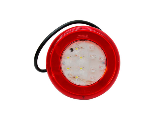 Bak/tågelygte Ø140mm LED 12/24V, ProRing, 2300mm kabel