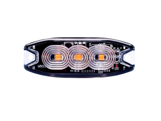 Blitzblink 12/24V 3xLED slim - CC mål 72mm - -30°C to +50°C - ECE R65 - EMC (ECE R10) - IP56
