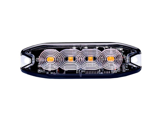 Blitzblink 12/24V 4xLED slim - CC mål 87mm - -30°C to +50°C - ECE R65 - EMC (ECE R10) - IP56