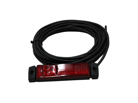 Mark.lampe rød 12/24V LED m/5000mm
