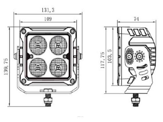 Nordlys+ Arbejdslygte LED 10-30V 7200LM Flood