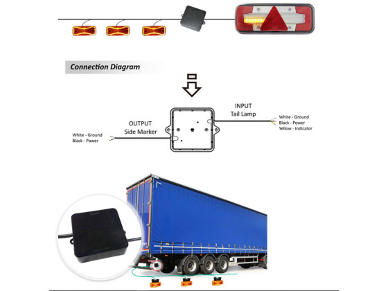 Blink Relæ for sidemarkeringslygter 12/24V