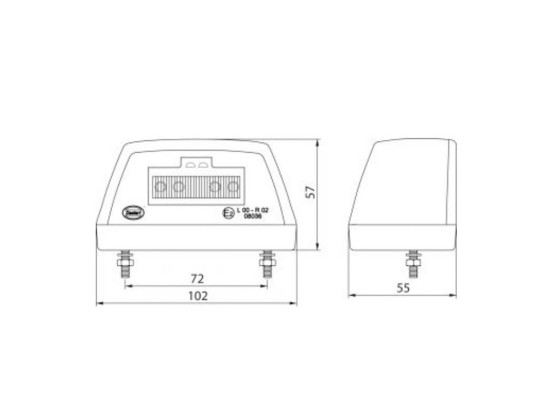 NORDLYS Nummerpladelygte LED 24V - sort