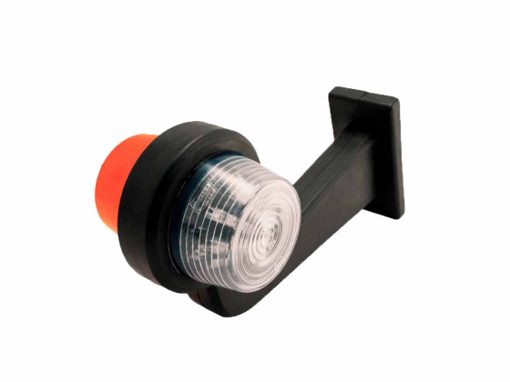 Markeringslampe LED 24V H/V hvit/orange - Med lang a30793rm og 5000mm kabel - 30793