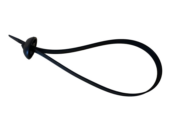 Kabelbinder 375x7,6mm schwarz m. Montagefuß