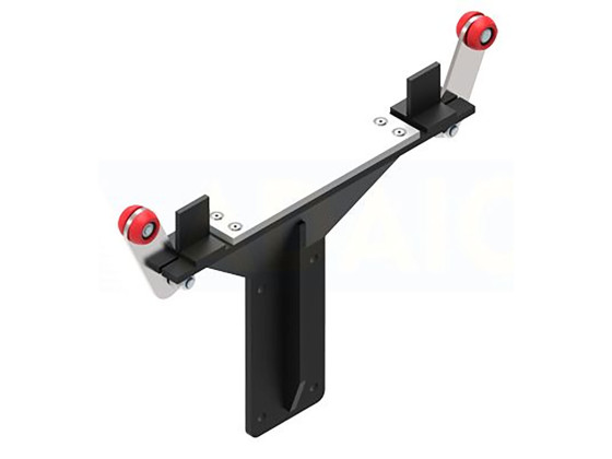 Topstykke 35 stål for Mixliner/Edscha - Ståltopstykke sortlakeret m/nylonruller