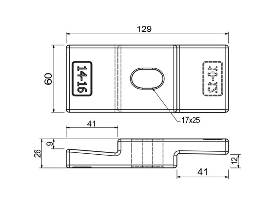 Bespændings konsol 10-12/14-16 galv