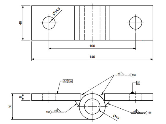 Untere/obere Befestigung MB Atego 8-12 Tonnen  - und 15 Tonnen