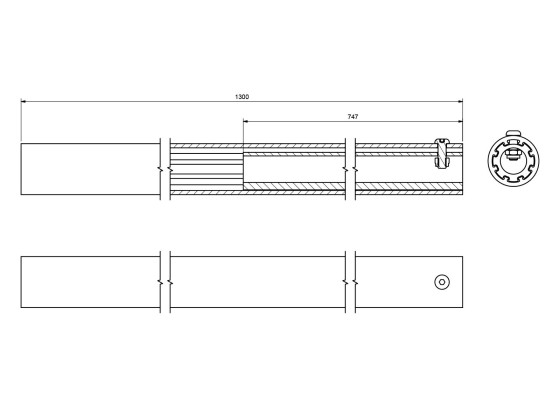 Alu.stake ø62/1300mm uden Bevola mærke