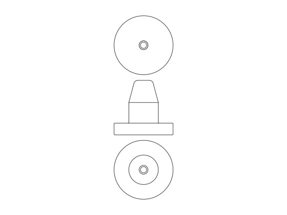 Gummiholder for alu-starkerør