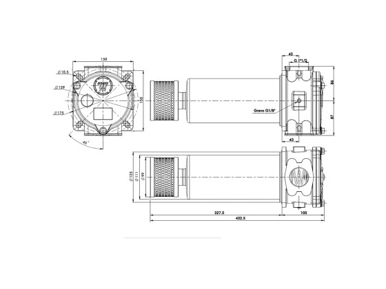 Rücklauffilter Tankmont. 230L/min