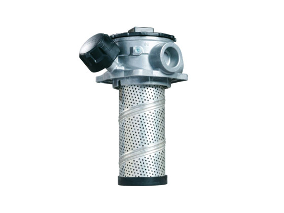 Parker returfilter tankmont GLF21 750mm 250l/min - GLF21 10QI B LP Filter BEVOLA  - Tilslutning 2x1½" BSP  - Med luftfilter - Funnel length 750mm