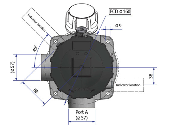 Returfilter tankmont GLF22 350l/min. 1050mm