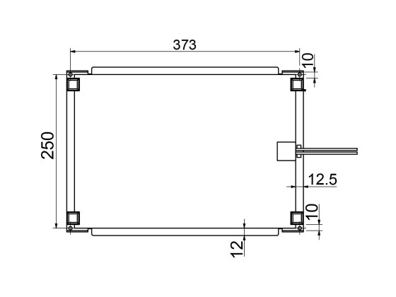 Varmeelement 24V 90w  385x275x10 mm.