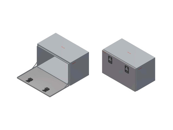 BevoBox mix værktøjskasse bundhængslet alu/RF L1000xH600xD600