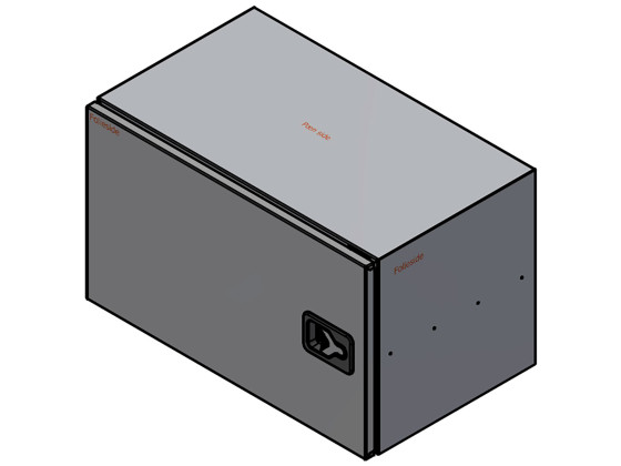 BEVOBOX mix 1000x600x600 m hylde og plastindlæg - Venstrehængslet