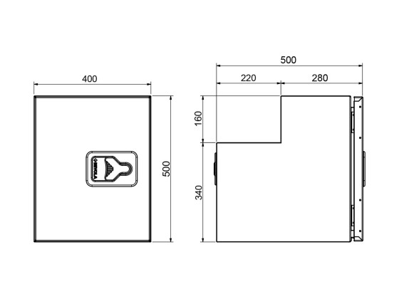 BEVOBOX mix-vhængt 400x500/340x500/280mm