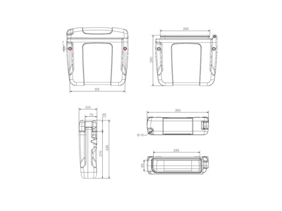 Dokument holder, låsbar, A4 størrelse - 280x330x85