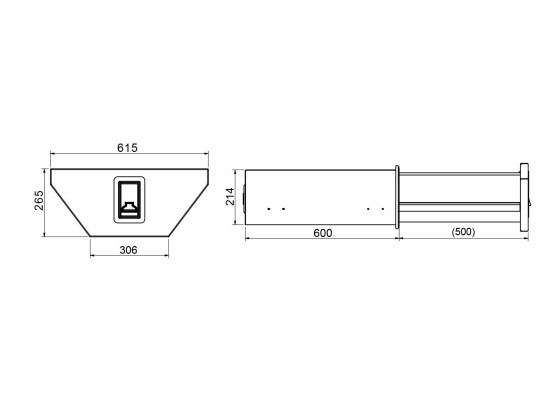 BEVOBOX Bogiekasse rustfri 610/304x260x600