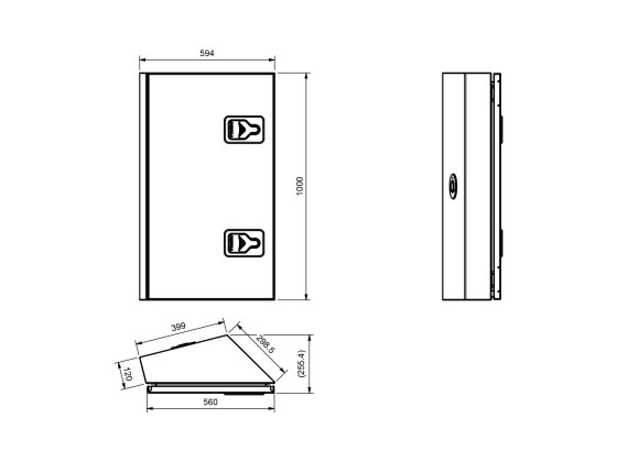 BevoBox f. hinter Kabine R-Seite LHT:560/400x1000x300/120